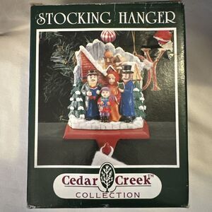 Mayview Collection COLORFUL CAROLERS Christmas Stocking Hanger Holder IOB New